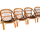 1960s Rattan Armchairs from France