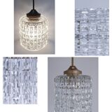 semi-crystal suspension with diamond motif design from the 1960s