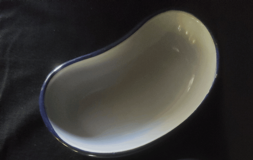 Dish bean enamelled sheet metal