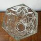 Cut glass transparent vase