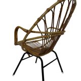 Rattan chair by Dirk van Sliedregt Rohe Noordwolde 1960 in the Netherlands