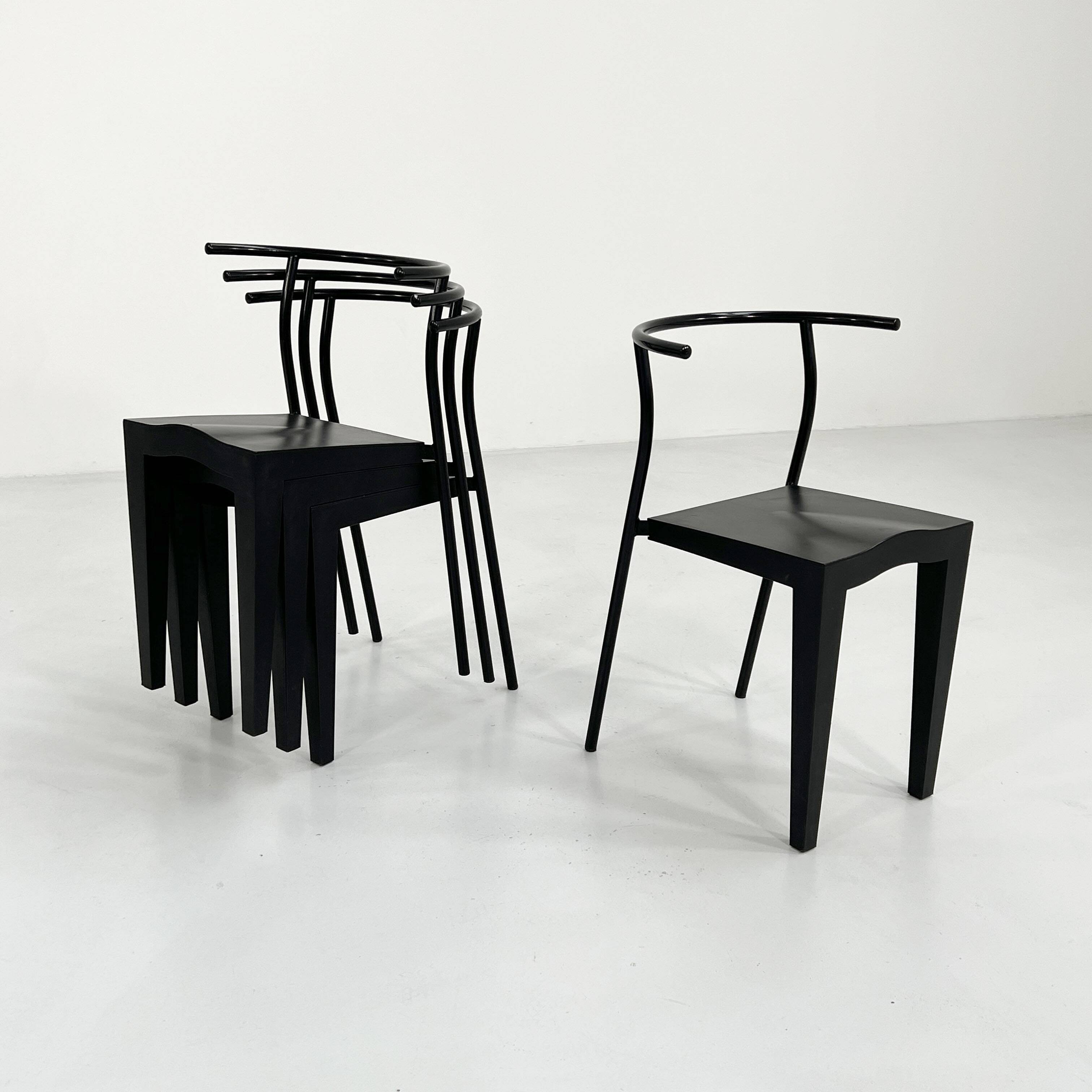 Set of 4 Dr. Glob chairs by Philippe Starck for Kartell 1980