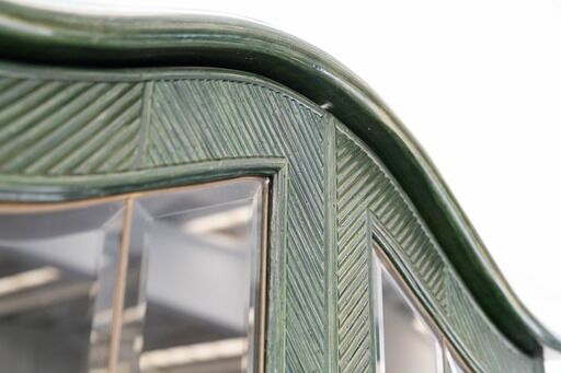 Bamboo and glass display from the 70s 80s