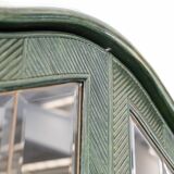 Bamboo and glass display from the 70s 80s