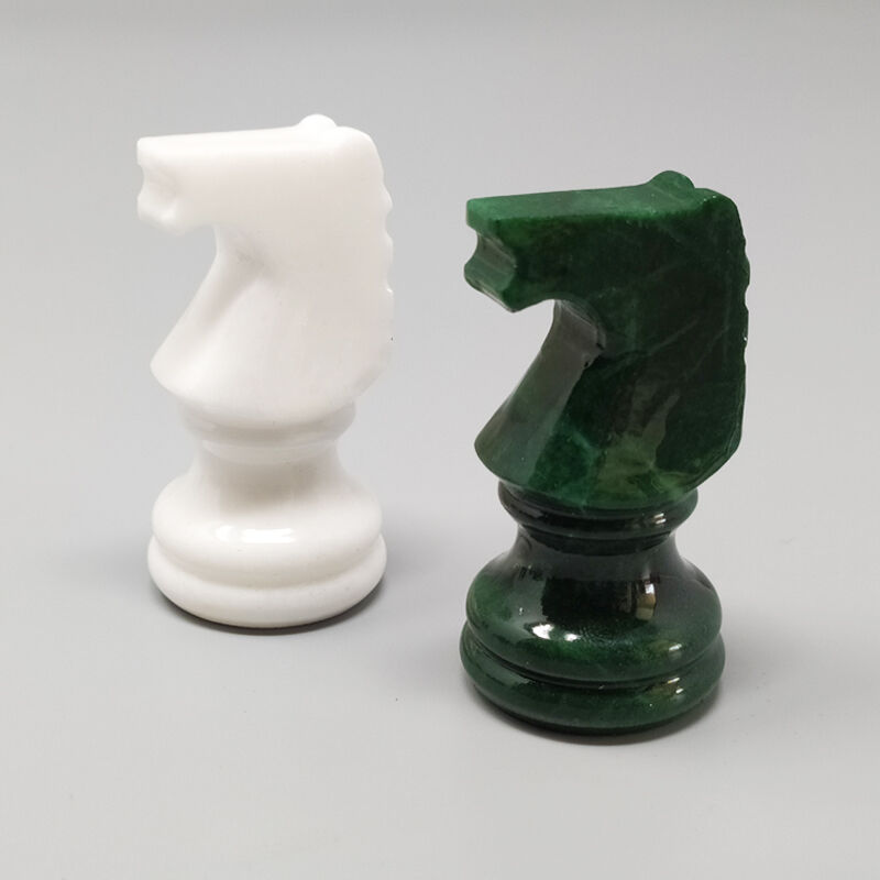 Chess set in volterra alabaster handmade made in italy