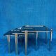 Set of 3 vintage nesting tables 1970 hollywood regency gold metal