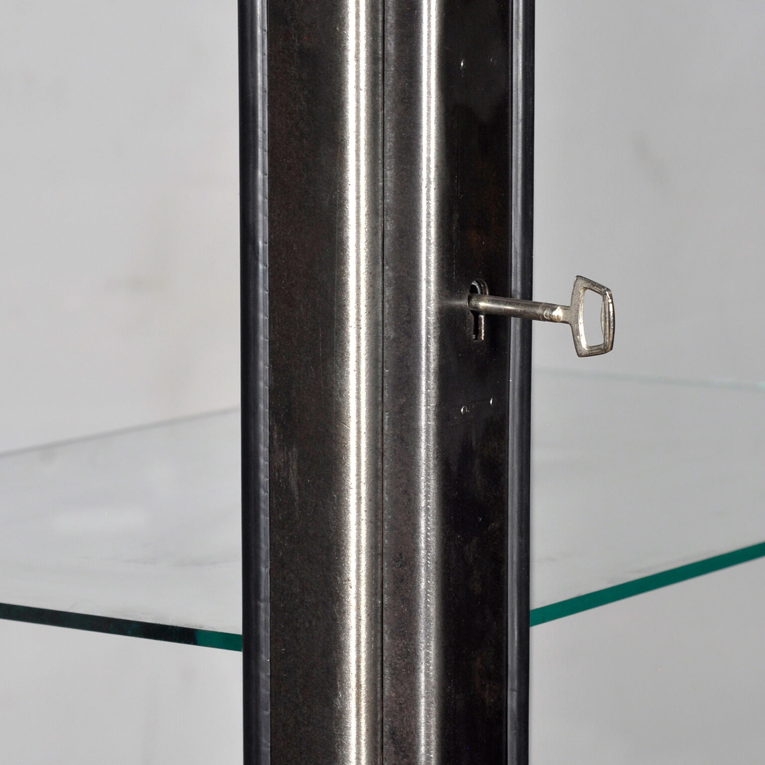 Vintage Iron And Glass Display Cabinet, 1970s