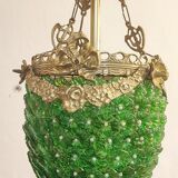 Ceiling lamp with Murano glass flowers. Italy, 1960s