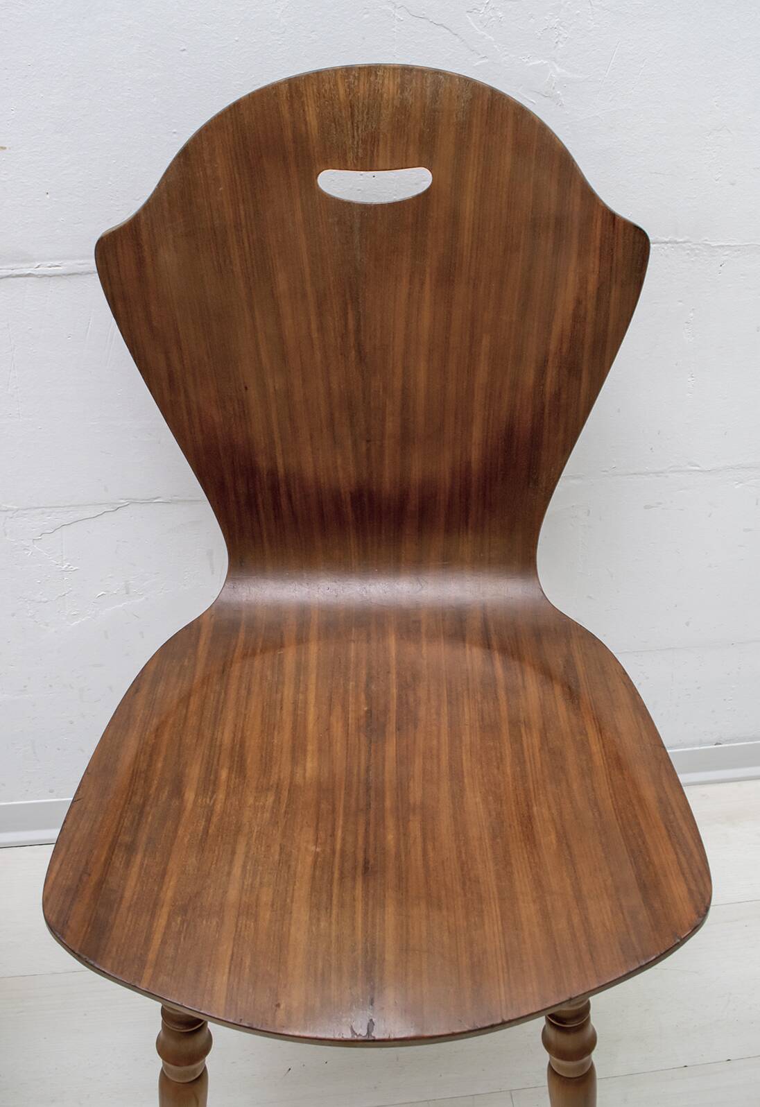 After Carlo Ratti Mid-Century Modern Italian Bentwood Chairs, 1950s