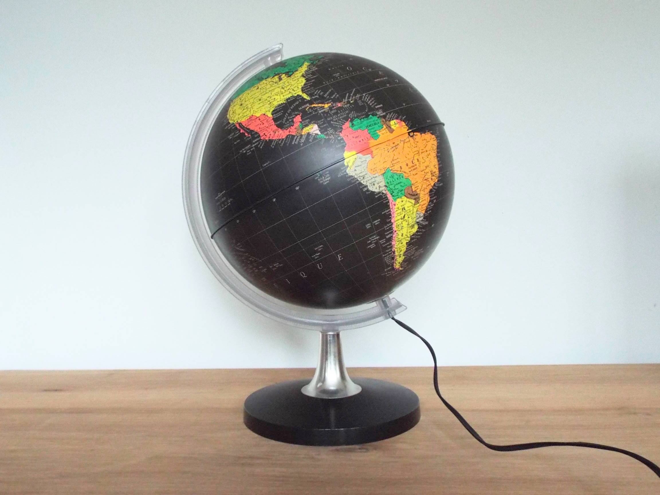 80s luminous terrestrial globe