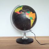 Globe terrestre lumineux années 80