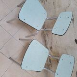 Pair of formica and aluminium chairs