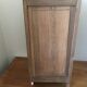Oak and marble bedside table