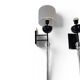 3 x Neo Classic torch glass wall lamps / 1980s