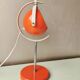 Lampe orange vintage space age, globe oculaire, 1970