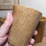 Set of 4 Digoin stoneware glasses