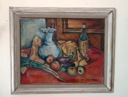 Oil Painting on Canvas 1945 Still Life GIORGIO CASINI (1908-1984)