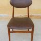 Set of 6 vintage wood and leatherette chairs