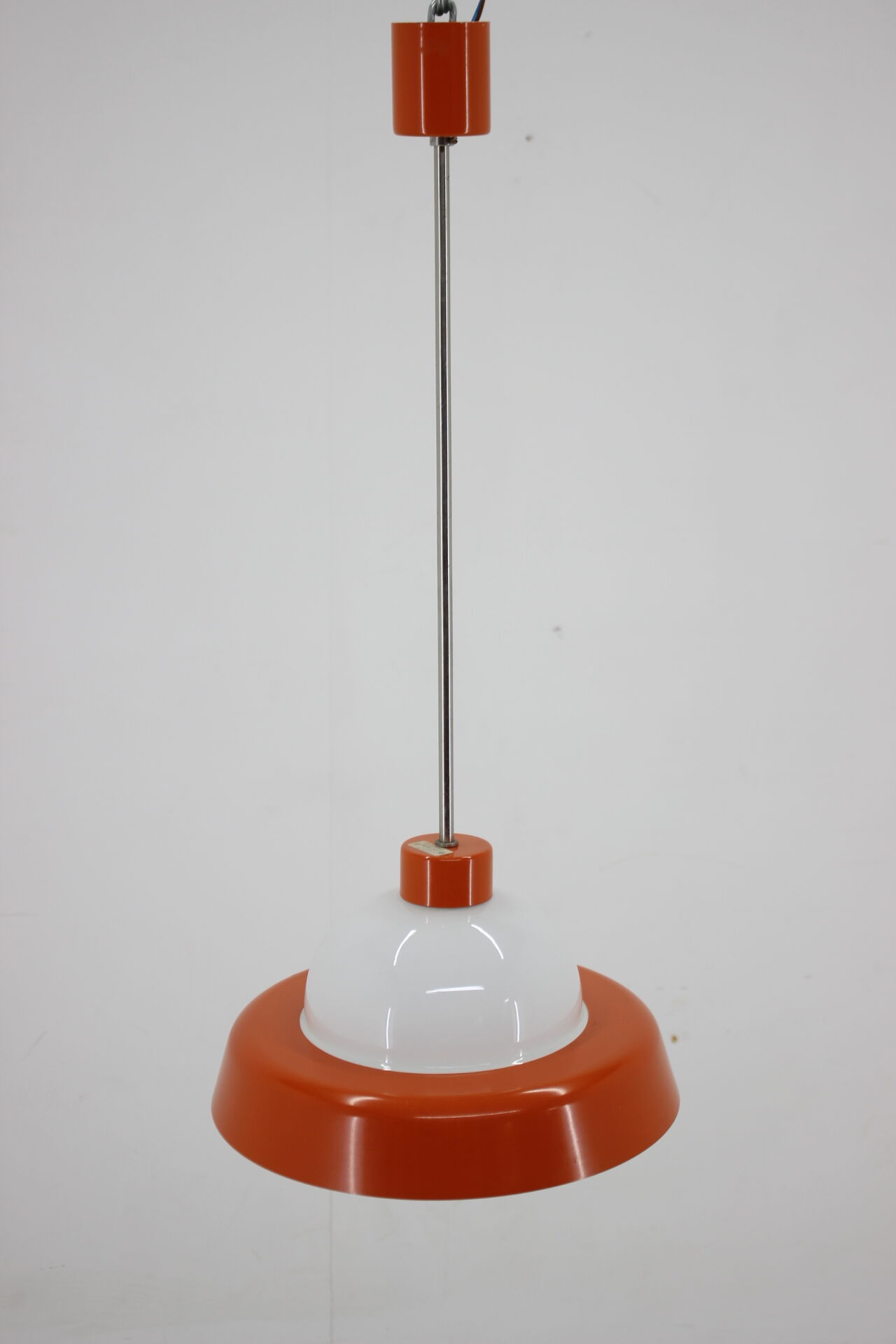 1970s Glass Pendant Lamp by Kamenicky Senov, Czechoslovakia