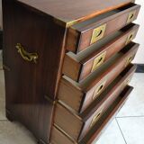 Commode de campagne ancienne de style militaire