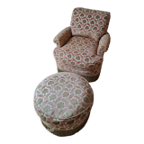Armchair with ottoman
