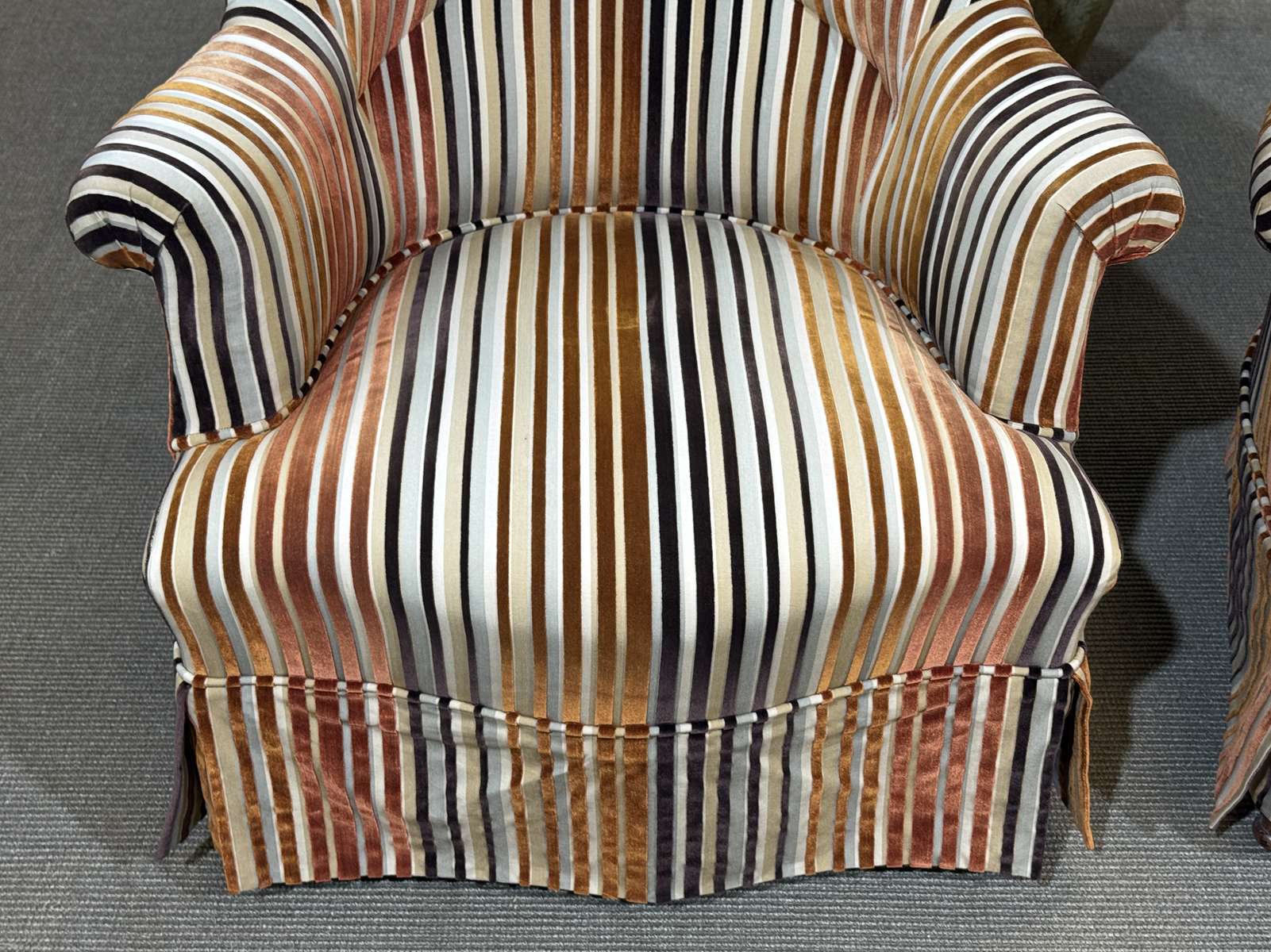 Pair of Napoleon III style crapaud armchairs - work from the 1950s