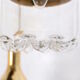 Hanging lamp brass waterfall and blown glass