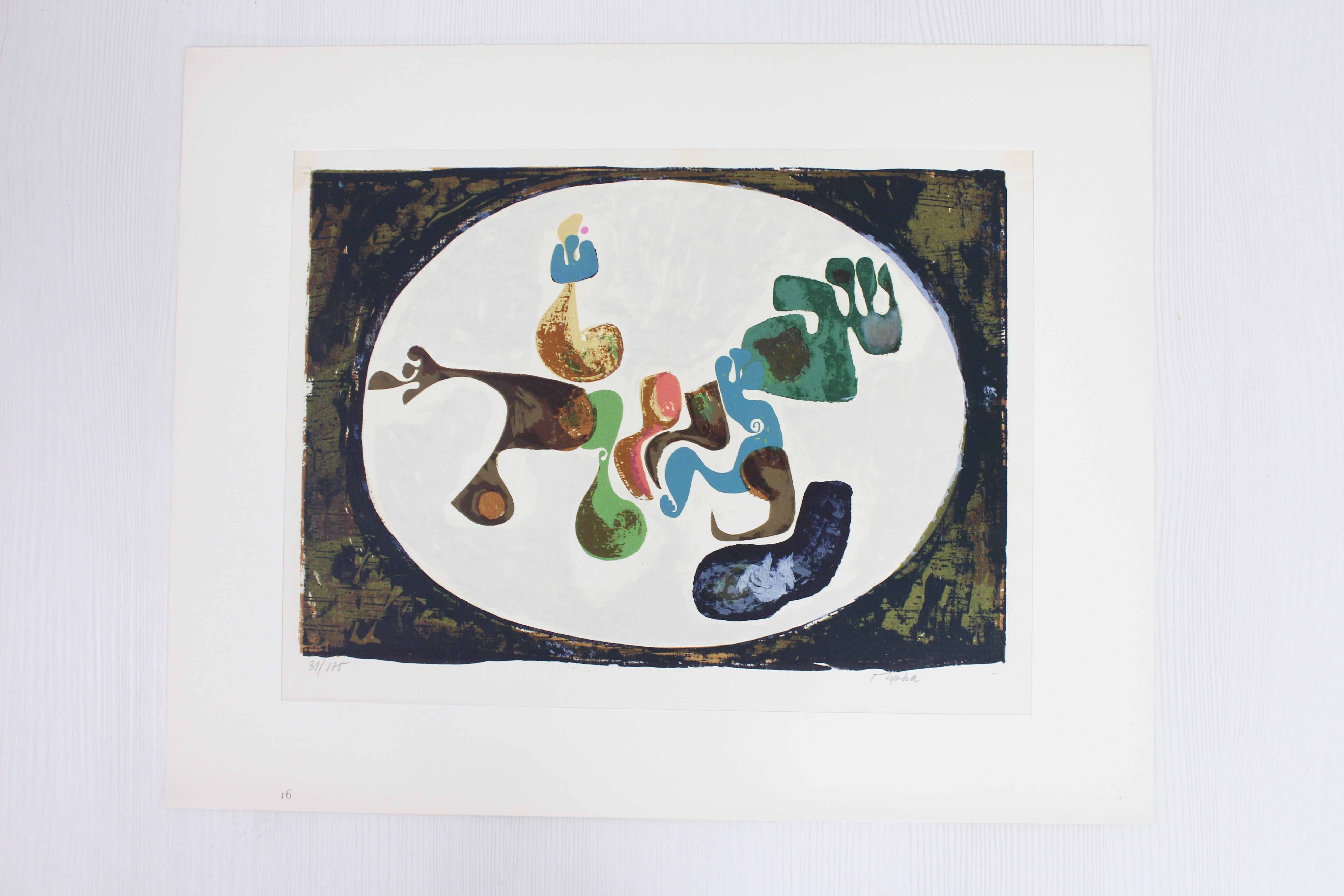 Lithograph by René Myrha series "L'Aventura"