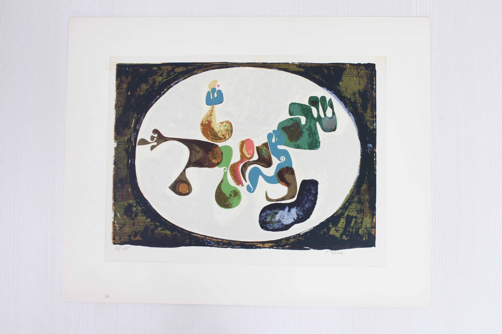 Lithographie de rené myrha série "l'aventura"