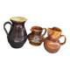 Trio de pichets en céramique émaillée vintage