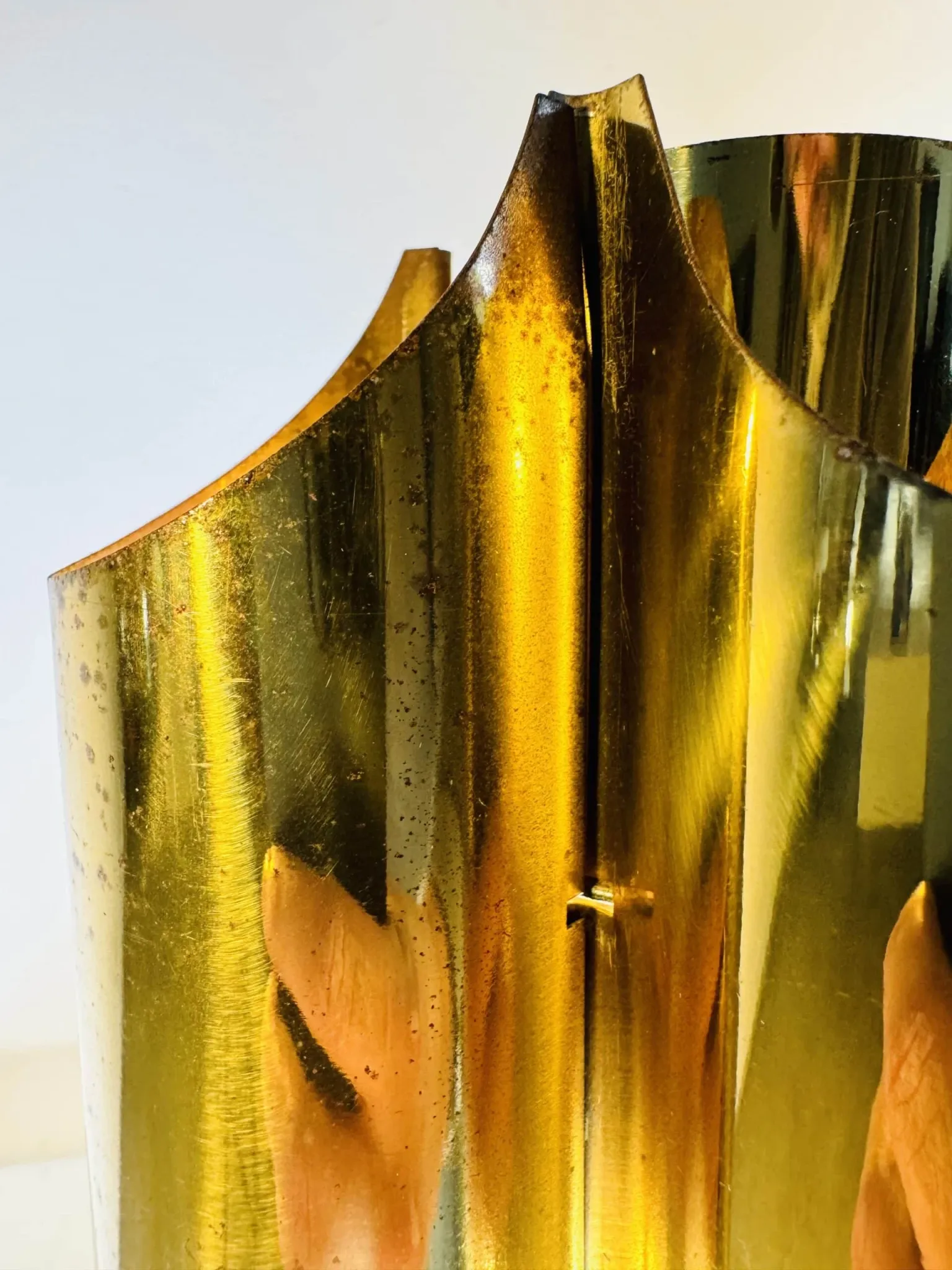 Type 742 Brass Coloured 'Orgue' Table Lamp, Possibly Maison Charles, France, 1960S
