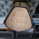 Suspension, vintage wicker rattan shine