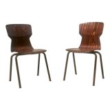 Set of 2 design and vintage chairs Eromes 60s