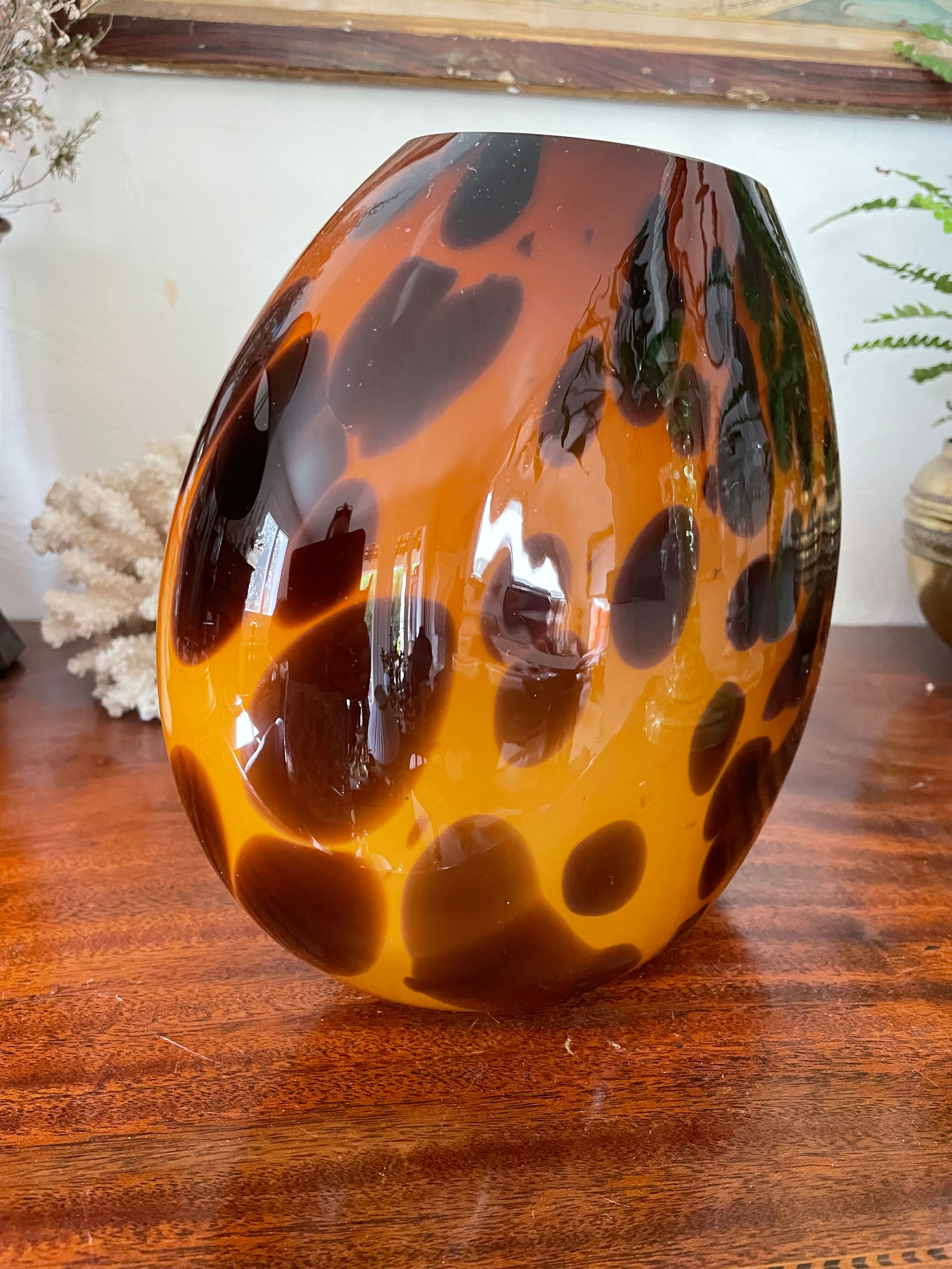 Vase tortoiseshell 80s