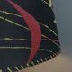 Lampadaire danois en teck avec abat-jour noir et rouge, jaune années 1960