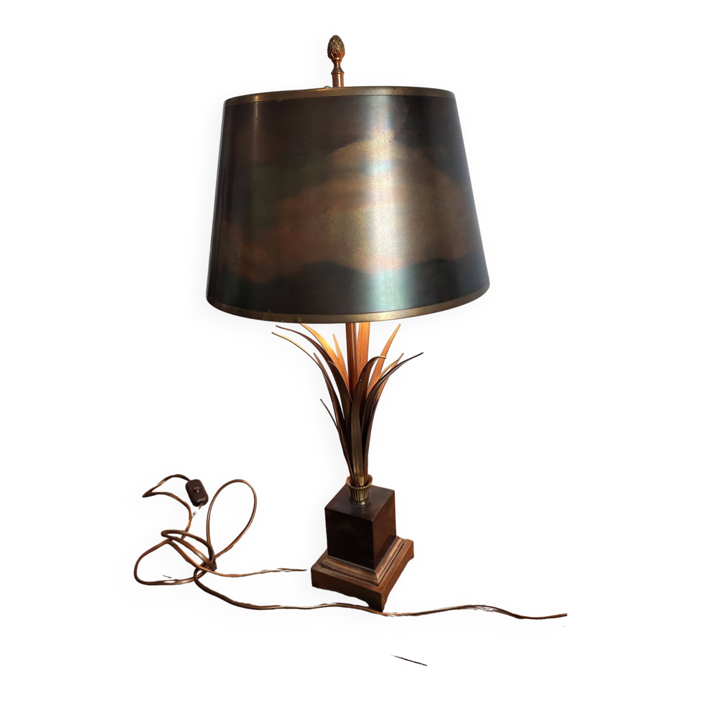 Paire De Lampes De Table Artichaut Dorées - Style 70's, Maison Charles (occasion, Vintage)