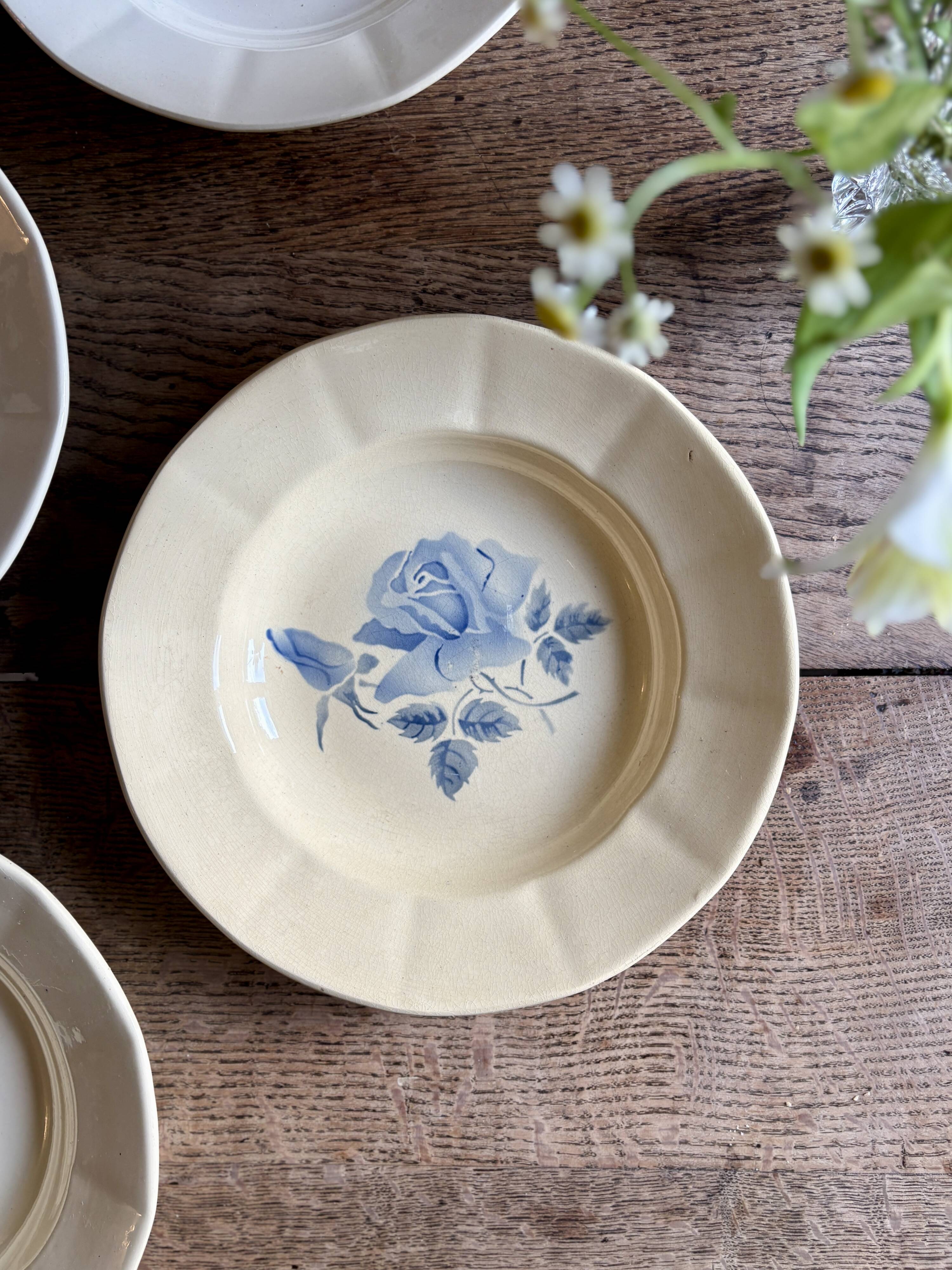 Lot de 4 assiettes creuses vintage Digoin