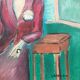 Tableau portrait de femme élégante