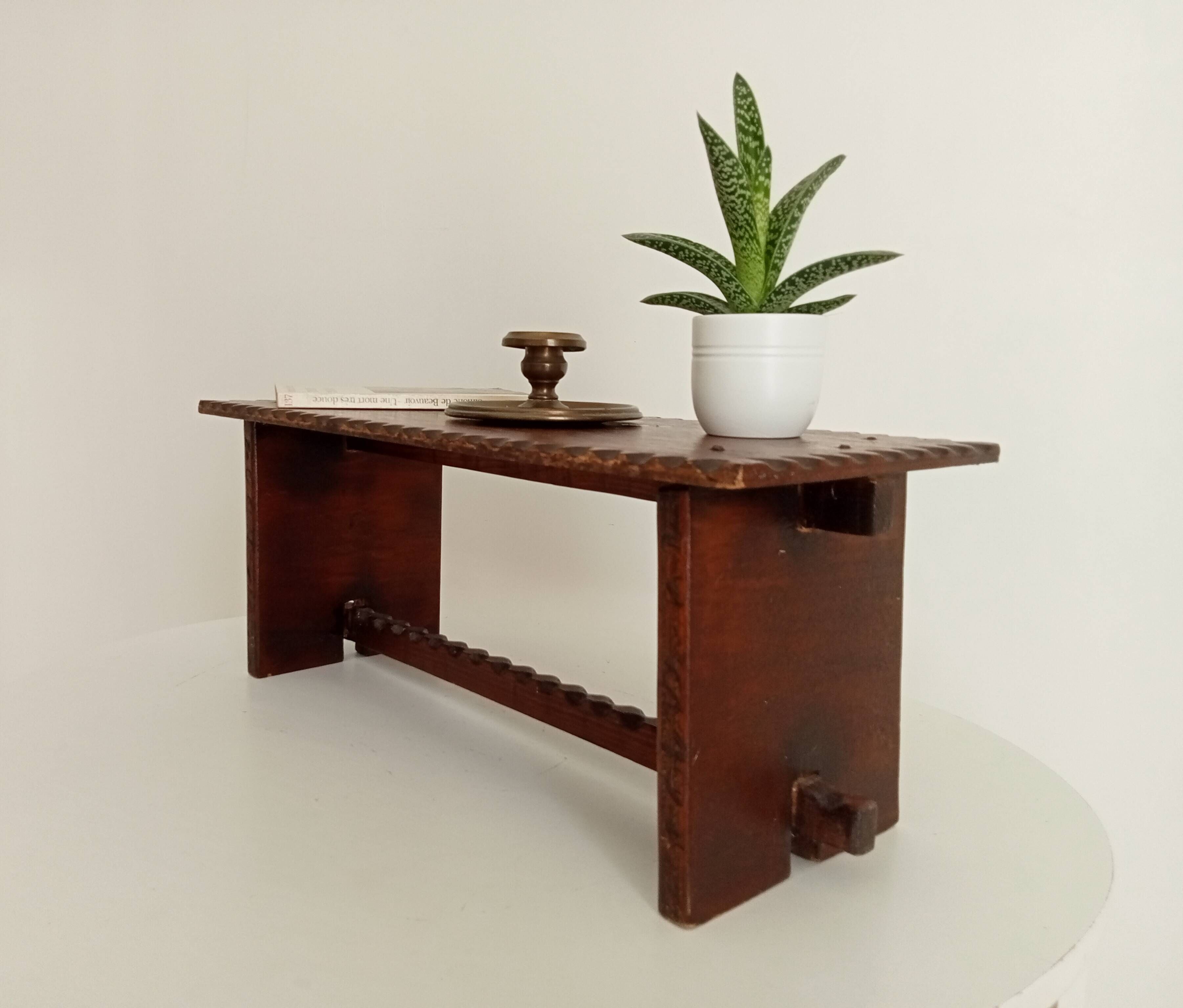 Low brutalist stool in the style of Charles Dudouyt.