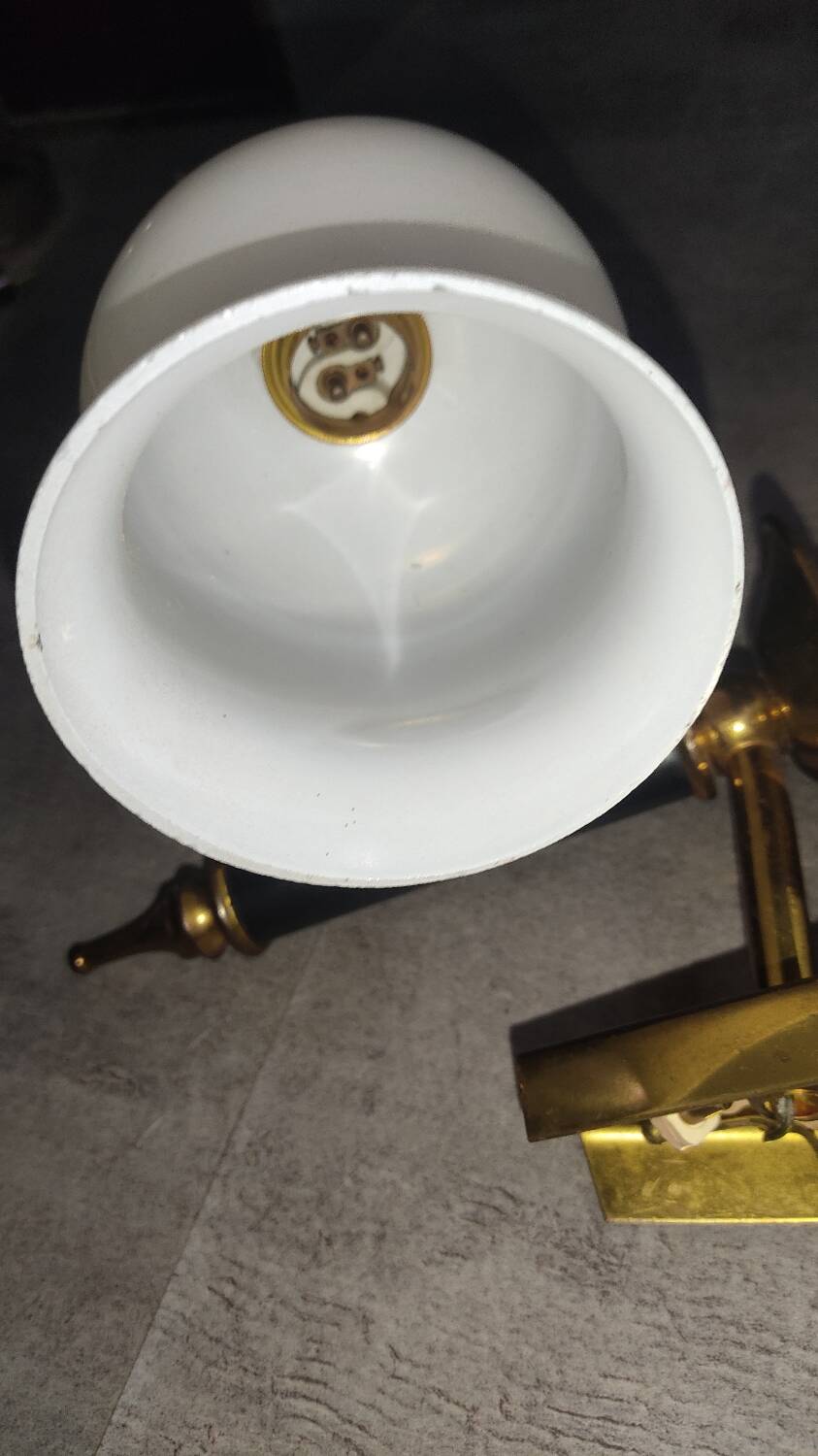Pair of vintage torch wall lights