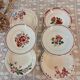 6 mismatched antique soup plates