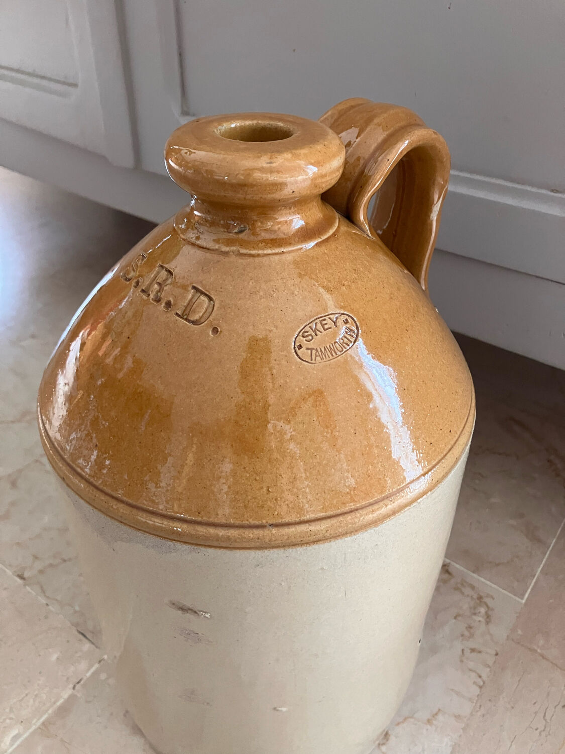 Glazed stoneware jar