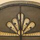 Vintage headboard in black rattan