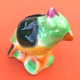 Polychrome ceramic parrot shape