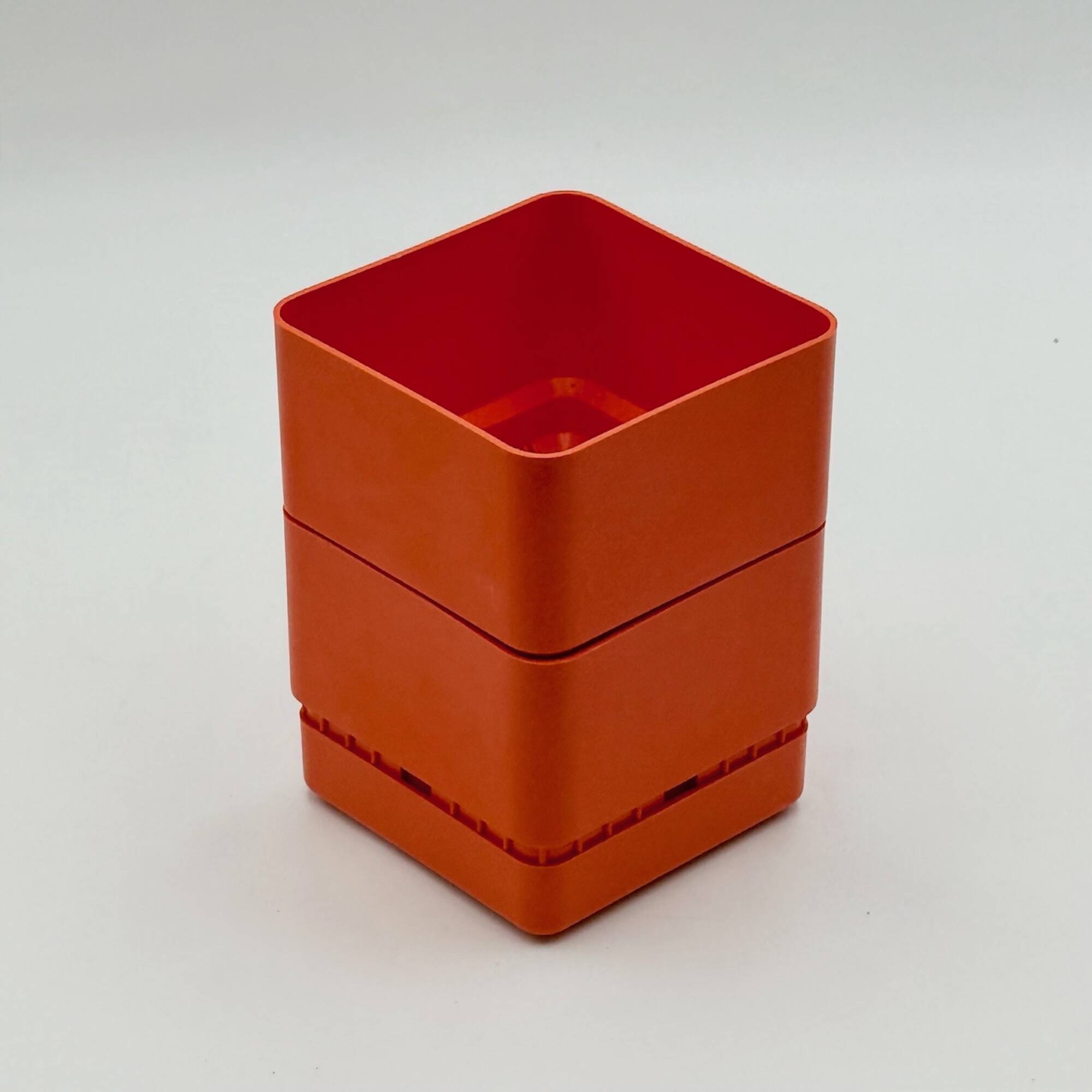 Set of 2 Orange Plastic Planters by Vastill, Italy, 1970s