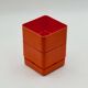 Set of 2 Orange Plastic Planters by Vastill, Italy, 1970s