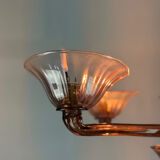 Venetian chandelier in amethyst Murano glass, circa 1920