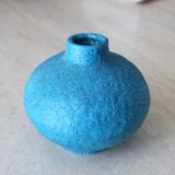 Egyptian blue ceramic vase by Edmond Lachenal, 30s