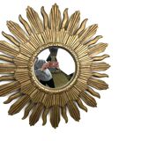 Miroir vintage doré sunburst