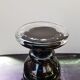Old Medici Shape Vase Black & Transparent Multilayer Glass Vintage